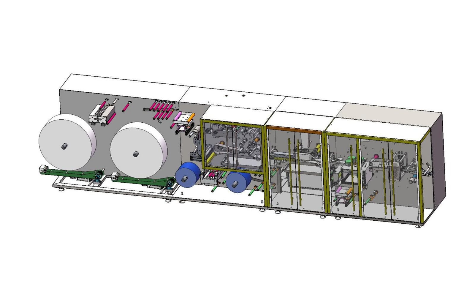 LZC-SCM400DT High-Speed One-to-Three-Sheet Wet Wipes Line
